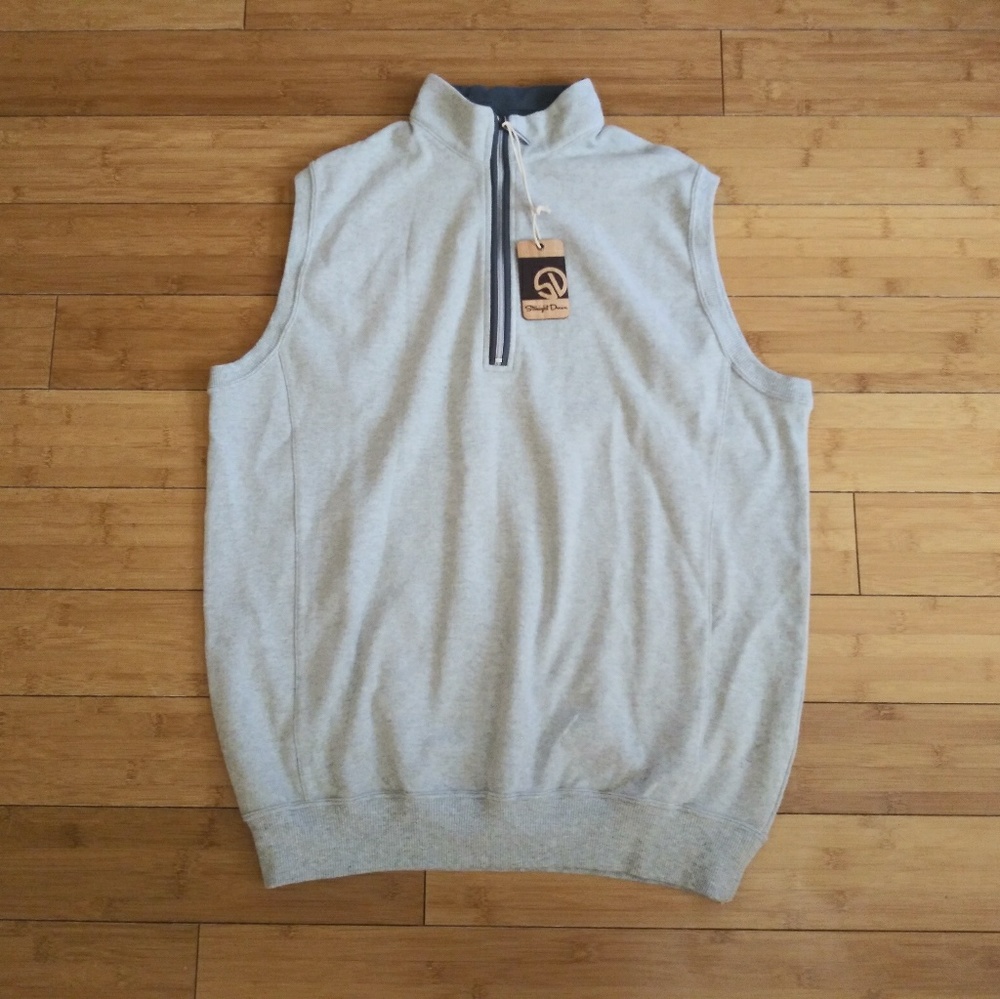 👉 New Straight Down Golf Vest Solid Gray Small